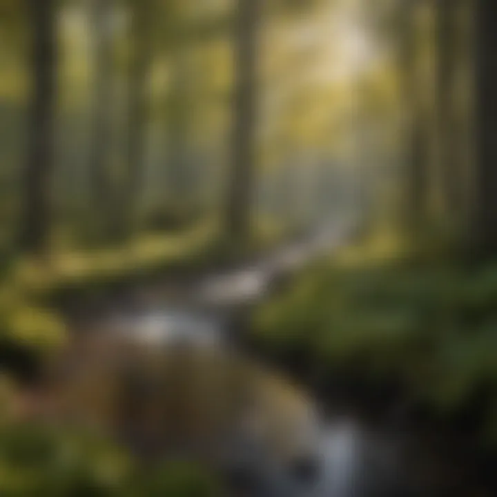 Vibrant forest landscape representing responsible woodland management