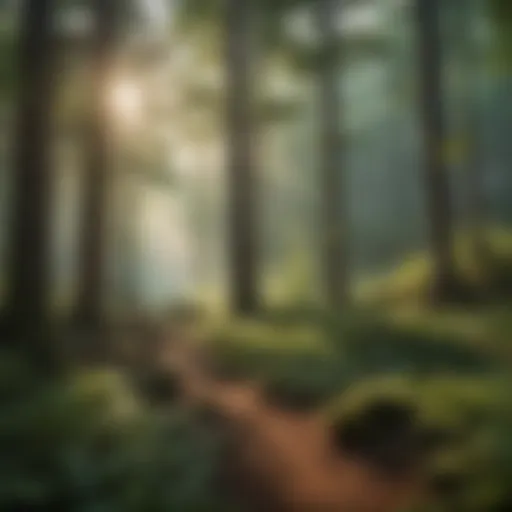 Vast Appalachian forest landscape showcasing diverse tree species