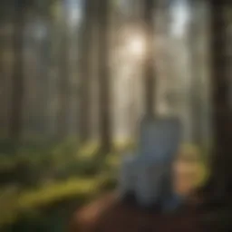 Portable toilet set up in a scenic backpacking location