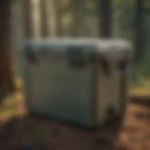 Bear-proof cooler in natural setting