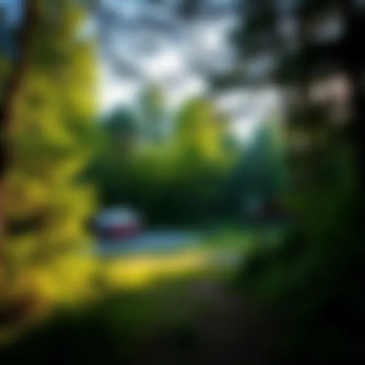 Tranquil view of Berry Bend Campground surrounded by lush woods