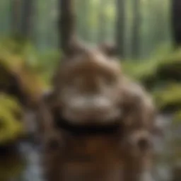 Close-up of a Bufo toad in a natural habitat displaying its distinctive features