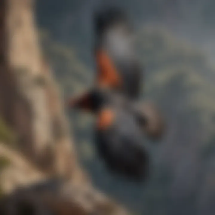 California condor soaring majestically in the sky
