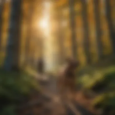 Adventure Awaits: Hiking with Your Canine Companion A dog enjoying a hike on a scenic trail in New Hampshire
