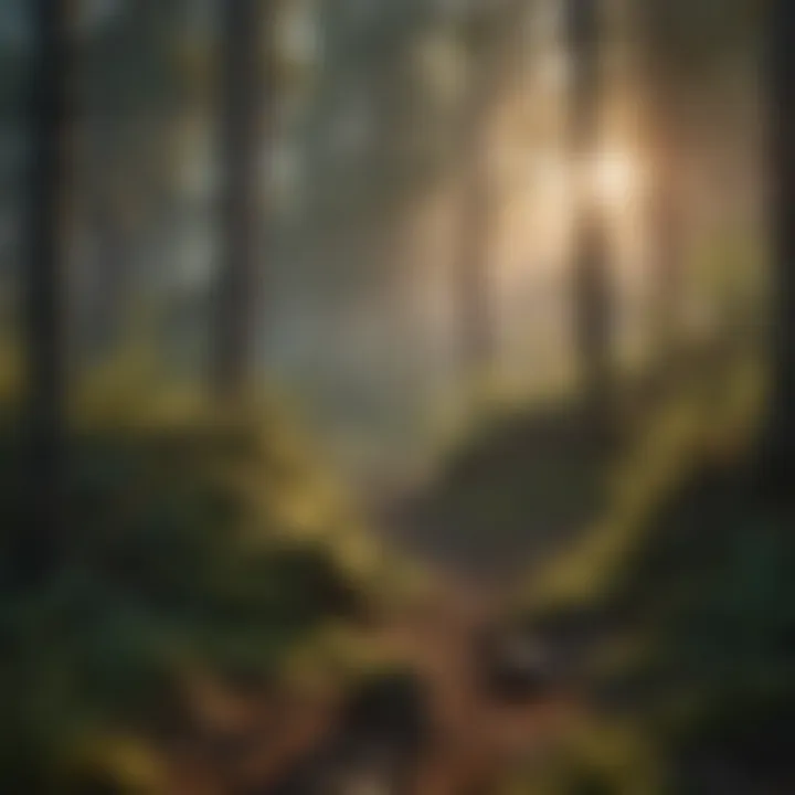 Visual representation of carbon sequestration in forest environments