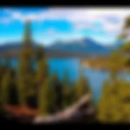 Stunning view of Lake Tahoe with mountains in the background