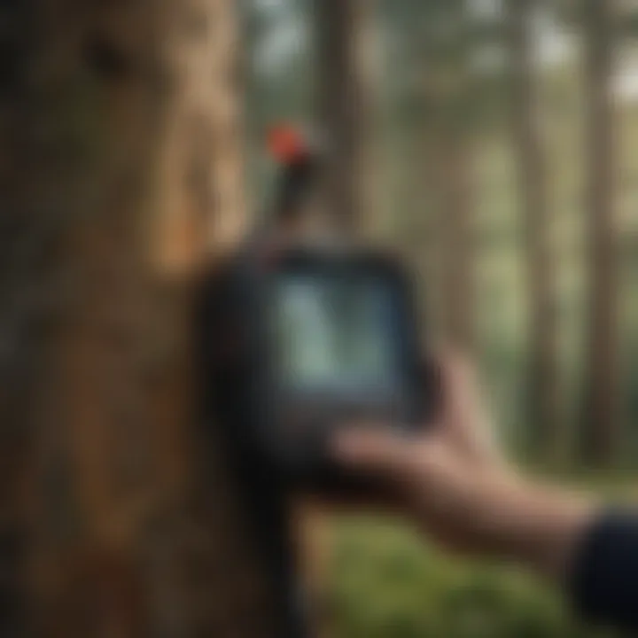 Close-up of a tree health assessment using modern technology