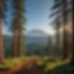Stunning view of Mt. Shasta with clear skies