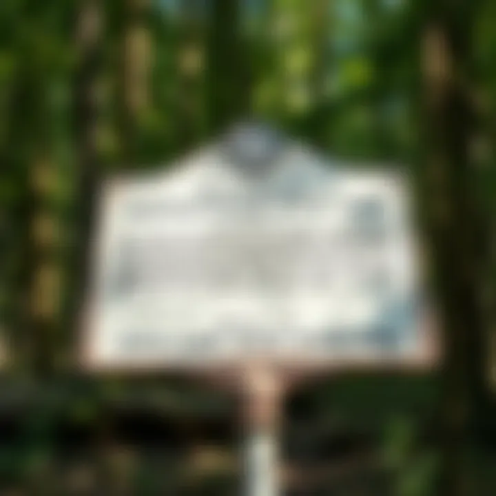 Historical marker detailing the significance of sustainable practices in Cove Lake State Park