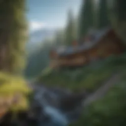 Exterior view of Crest Trail Lodge surrounded by lush forests