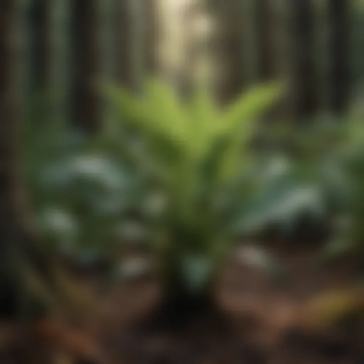Close-up of a plant chosen for memorial purposes
