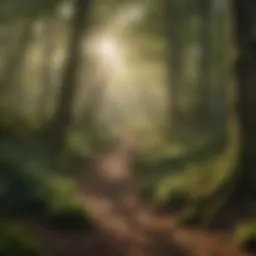 A serene woodland landscape showcasing rich biodiversity.