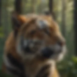 A close-up view of a critically endangered species in its natural habitat