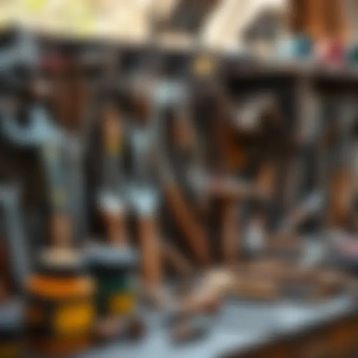 Tools of the trade for arborists displayed in a workshop