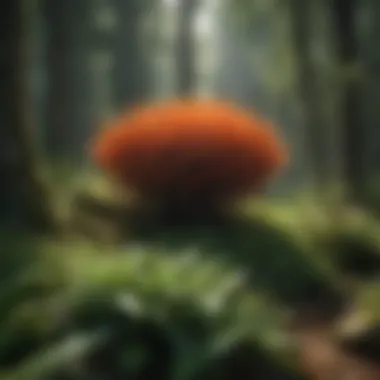 Unique Habitat of Rare Plants A rare plant thriving in its natural habitat, showcasing unique characteristics.