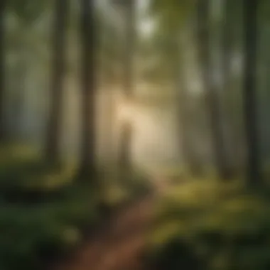 A Serene Forest Landscape A serene forest landscape showcasing healthy trees and undergrowth