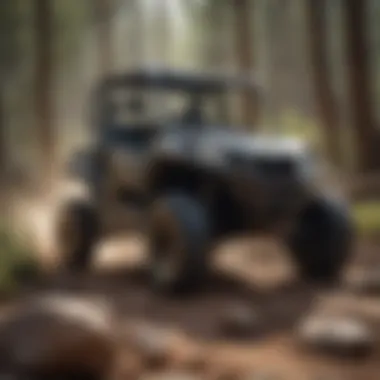 UTV Enthusiasts on Rocky Terrain Group of UTV enthusiasts navigating rocky terrain