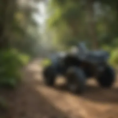 An ATV navigating through lush greenery in Miami's natural parks.