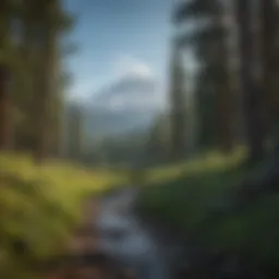 Scenic view of Mt. Shasta from Avalanche Gulch