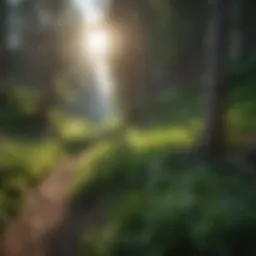 Scenic view of the Big Horn Hiking Trail surrounded by lush greenery