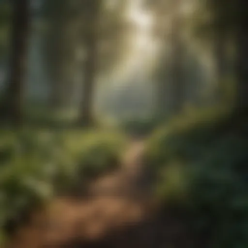 Lush greenery surrounding Browns Campsite