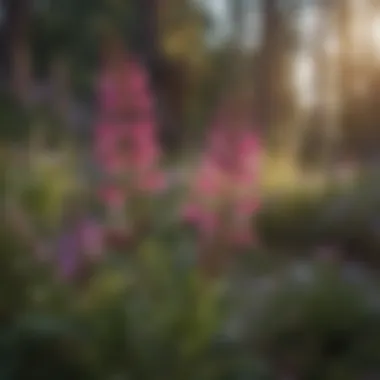 Ecological setting featuring California penstemon among native flora