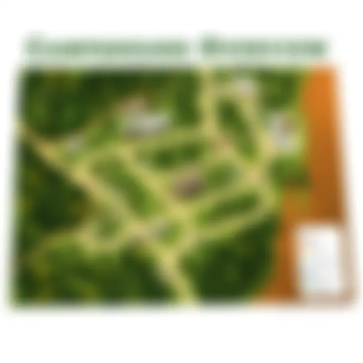 Campground Amenities Overview A detailed map showcasing various amenities available in a campground