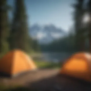 A breathtaking view of Mount Rainier from a popular camping spot.