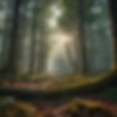 Majestic Forest Canopy Majestic forest canopy, inviting nature enthusiasts