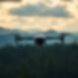 Advanced unmanned aircraft in a vast landscape