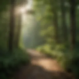 Scenic view of the Carolina Creeper Trail surrounded by lush greenery