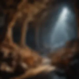 Stalactites and stalagmites inside a Virginia cavern