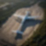 Aerial view of the closest airport to Fort Collins, showcasing runways and terminals