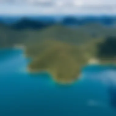 Aerial View of Lake Crescent Aerial view of Lake Crescent showcasing the vibrant blue waters surrounded by lush forests