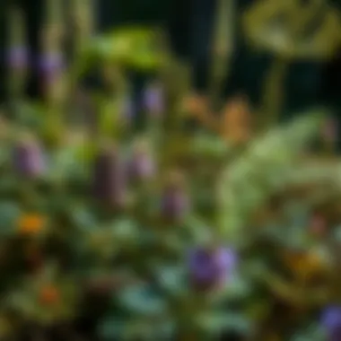 Biodiversity in Lake Crescent Diverse flora thriving in the Lake Crescent ecosystem, illustrating the park's biodiversity