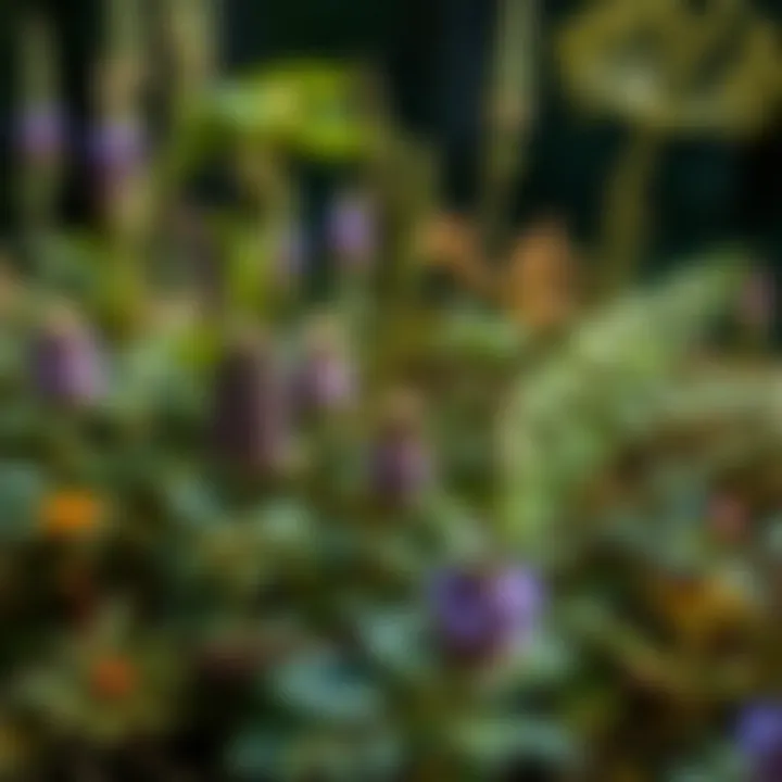 Biodiversity in Lake Crescent Diverse flora thriving in the Lake Crescent ecosystem, illustrating the park's biodiversity