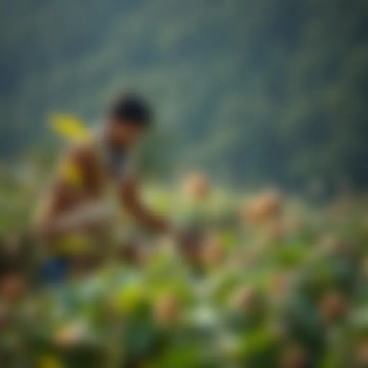 A scenic view of local seed harvesting practices
