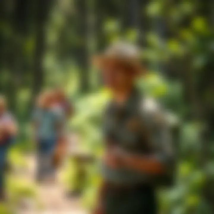 Guided Nature Trail Experience Park ranger guiding visitors through a nature trail