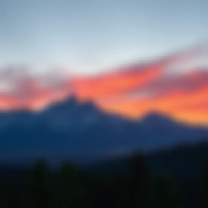 Breathtaking Sunset over the Grand Teton Landscape Stunning sunset over the Grand Teton landscape