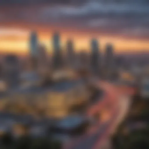 Scenic view of San Diego skyline with government buildings