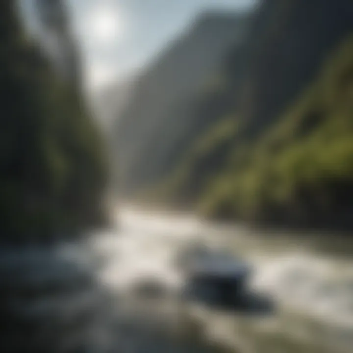 A powerful jet boat navigating through the waters of Hells Canyon, highlighting the thrill of the adventure.