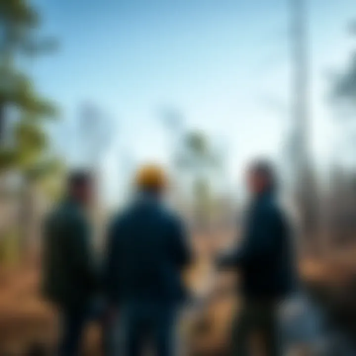 Strategizing Woodland Management with Community Involvement Community members discussing woodland management strategies