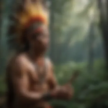Ceremonial Practices in Indigenous Cultures A vibrant representation of indigenous ceremonial practices