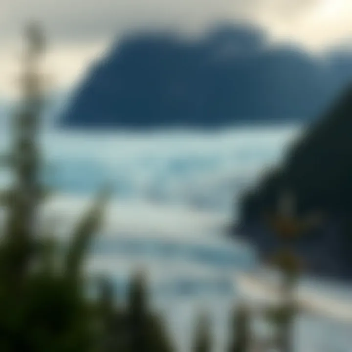 An illustration depicting the impact of climate change on glacial formations.