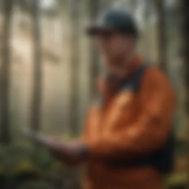 A land manager conducting a biodiversity assessment