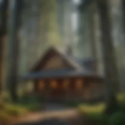 Cozy cabin nestled in the woods near Mount St. Helens