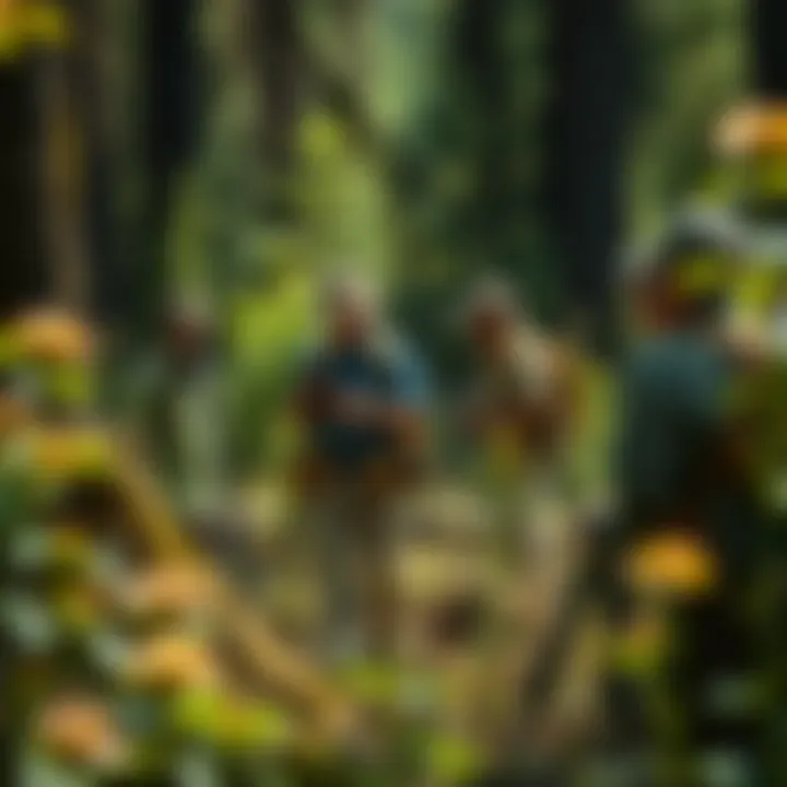 Wildlife Survey in Action Team of biologists conducting a wildlife survey