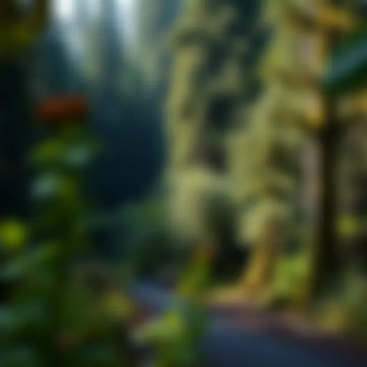 Oregon's Lush Forests Lush Oregon forest showcasing diverse flora