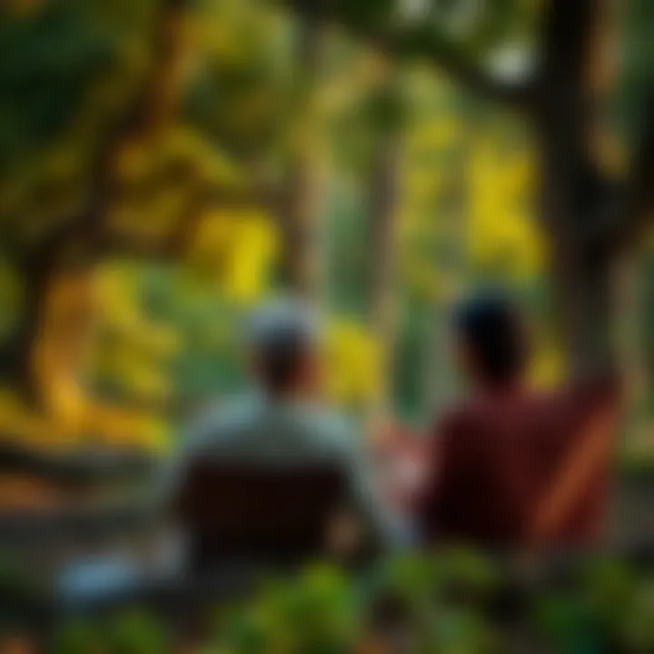 Tranquility Amidst Nature Guests enjoying a tranquil moment in a serene natural setting