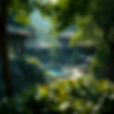 Stunning view of a naturalist resort nestled in lush greenery